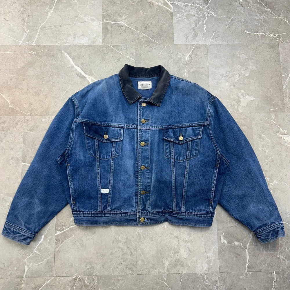 90s Vintage Marithe Francois Girbaud Denim Trucker Jacket Mens Medium Corduroy